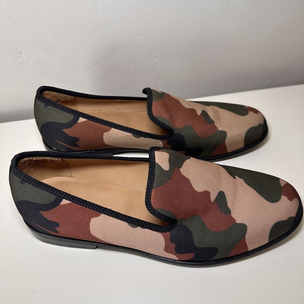 Duke & Dexter Camo Loafers Size US‎ 11 / UK 10 Handmade Canvas Mens EUC Slip On - Picture 5 of 6